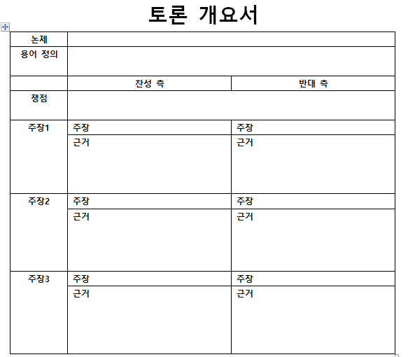 토론개요서
